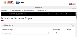 Catálogo De Régimen Fiscal