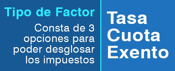 Tipo de Factor​