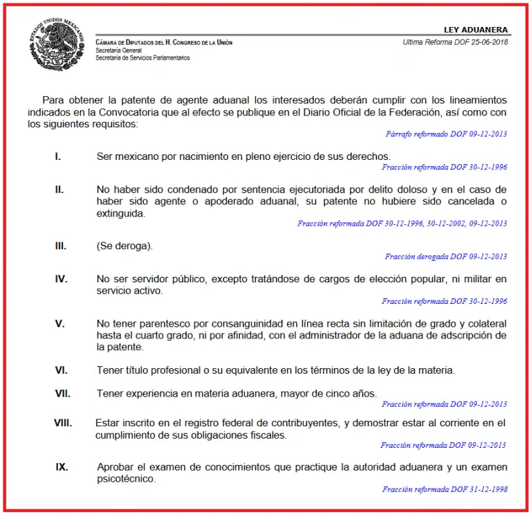 Catálogo De Patentes Aduanales Y Listado De Agentes Aduanales