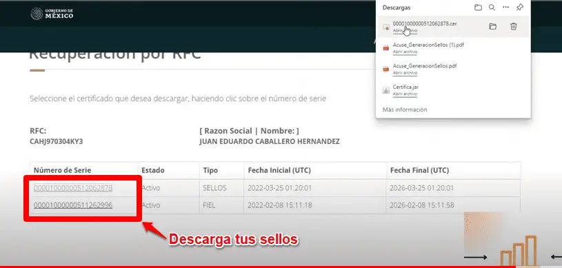 Guardar y descargar el PDF con el acuse de tu solicitud