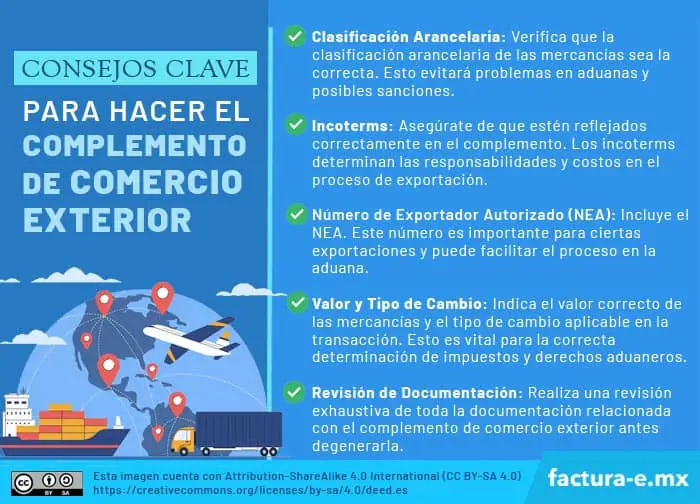 Consejos Clave para hacer el complemento de comercio exterior 