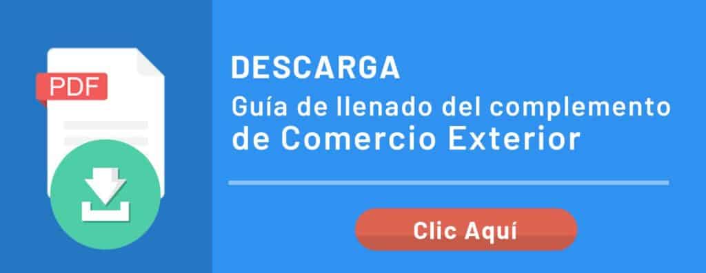 Guía de llenado del comercio exterior del SAT en PDF